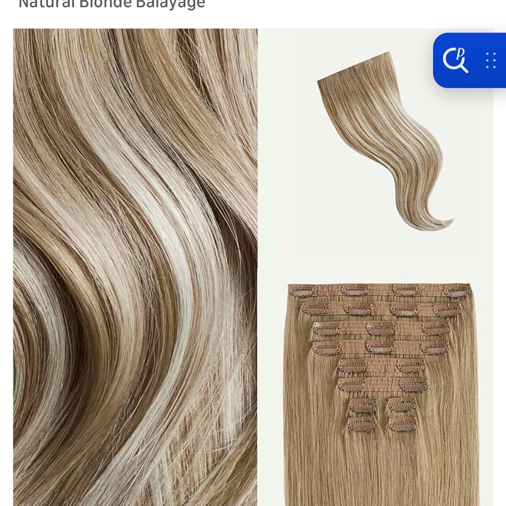 Luxy blonde hair extensions (natural blonde balayage) 16”